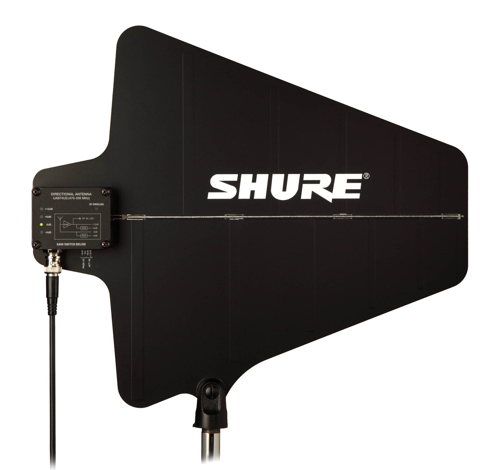 Shure UA874WB, Wideband Active Directional Antenna - 470 to 900 MHz by Shure