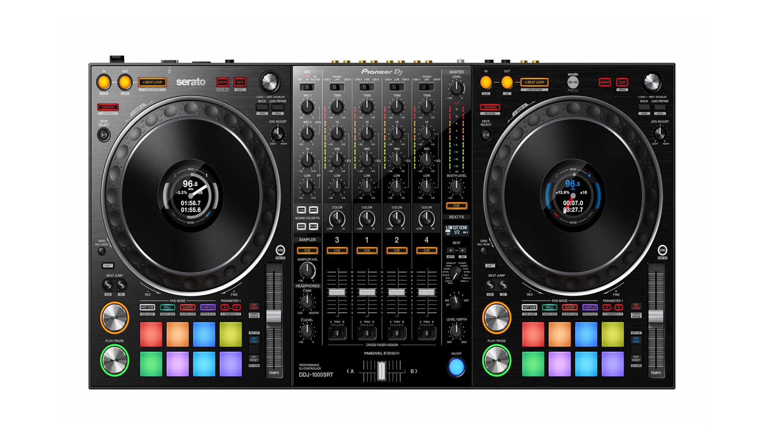 B-Stock: Pioneer DJ DDJ-1000SRT 4-Channel Performance DJ Controller for Serato DJ Pro – Black - Hollywood DJ