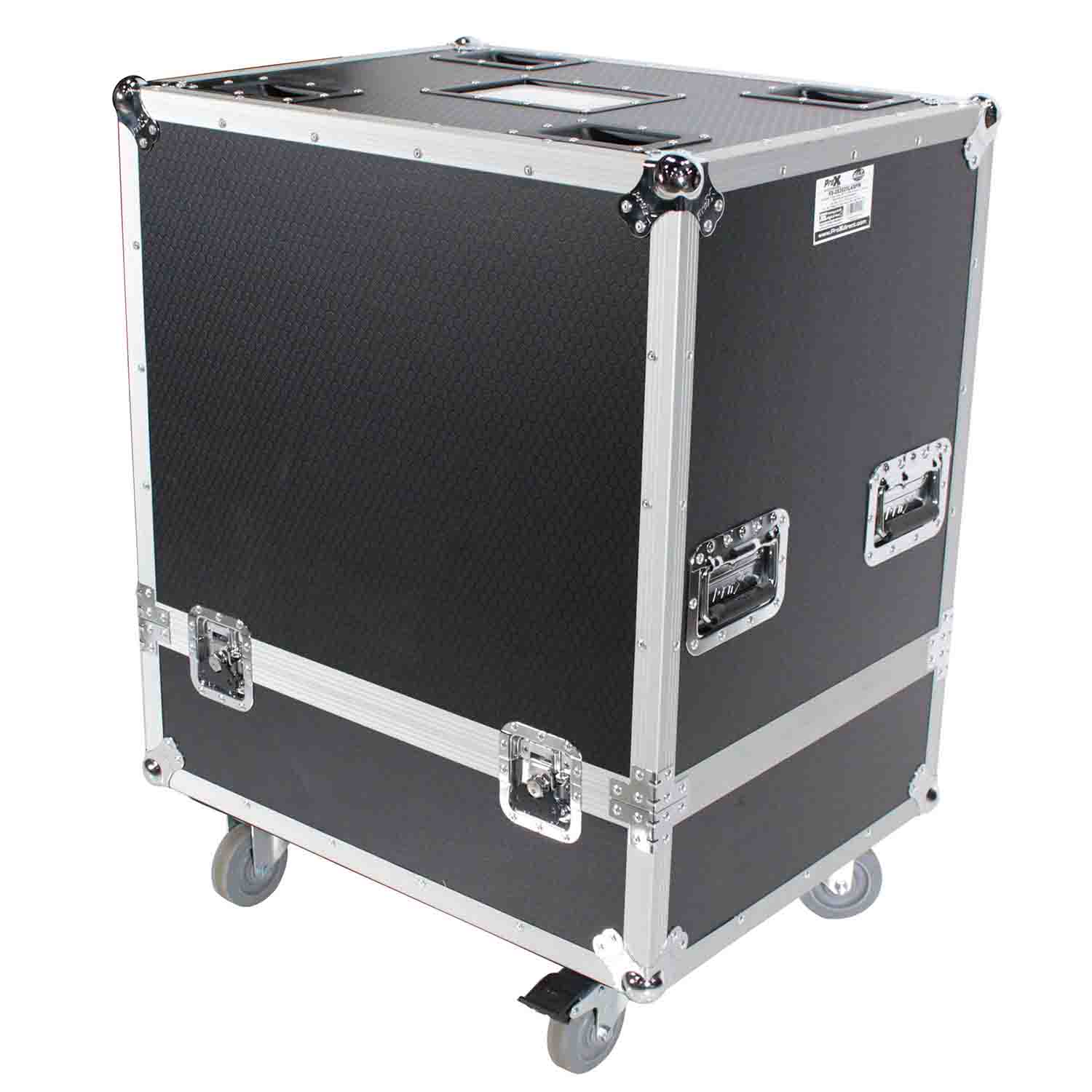 ProX X-RCF-HDL10AX2W Flight Case for 2x RCF HDL 10-A Line Array Speakers with 4-inch Wheels - Hollywood DJ