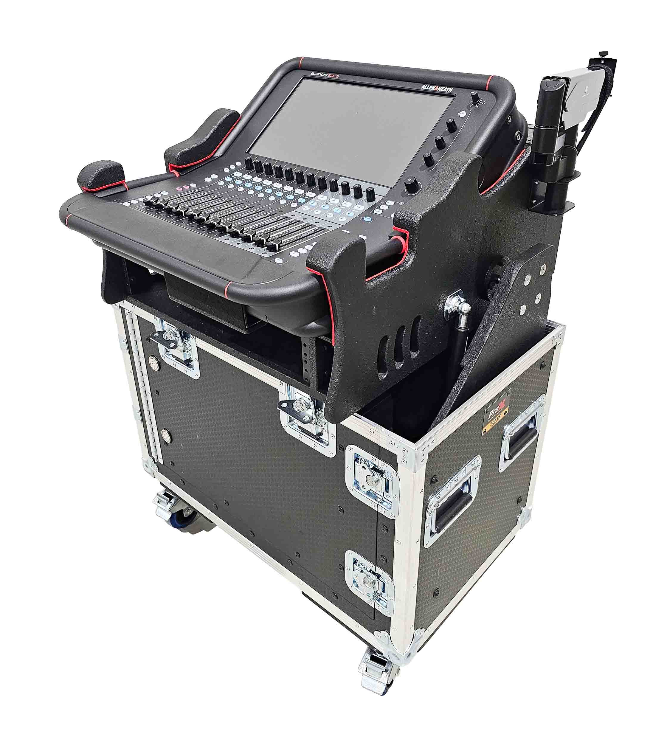 ProX XZF-AHAVANTIS SOLO 2U LMA, For Allen and Heath AVANTIS SOLO Flip-Ready Hydraulic Console Easy Retracting Lifting by ProX Cases