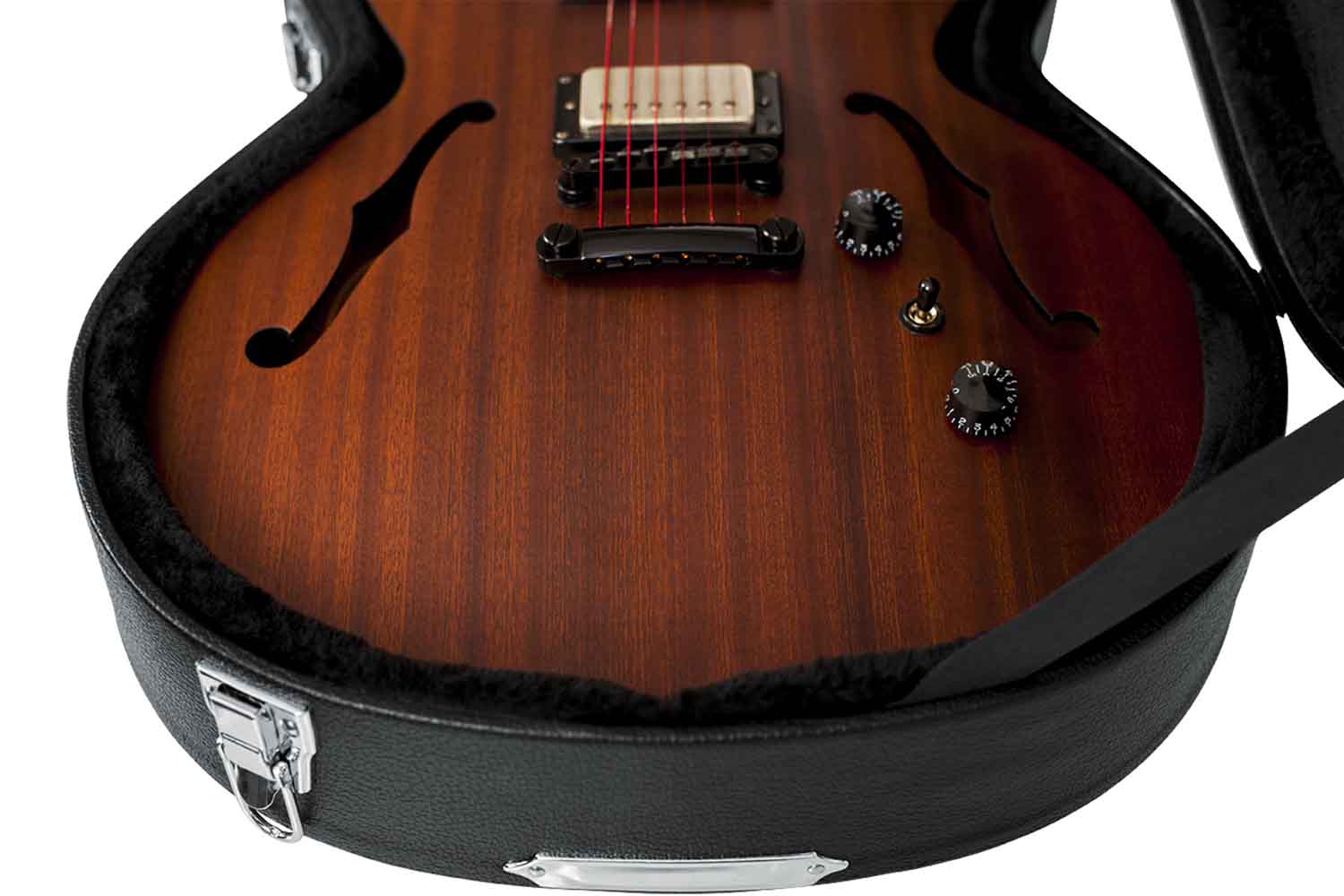 Gator Cases GWE-335 Hard-Shell Wood Case for Semi-Hollow Guitars - Hollywood DJ