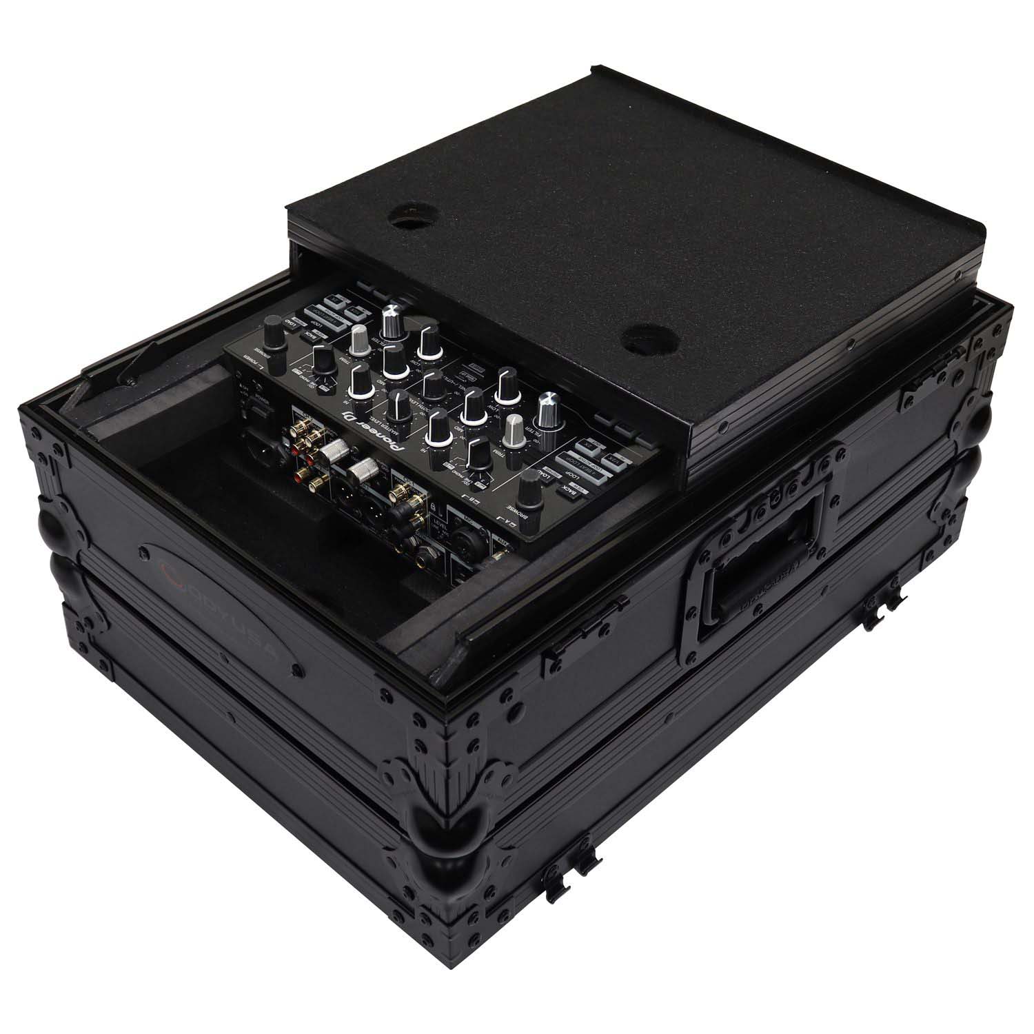 Odyssey FZGS10MX1XDBL, 10″ Format DJ Mixer Case with Extra Deep Rear Compartment - Black - Hollywood DJ