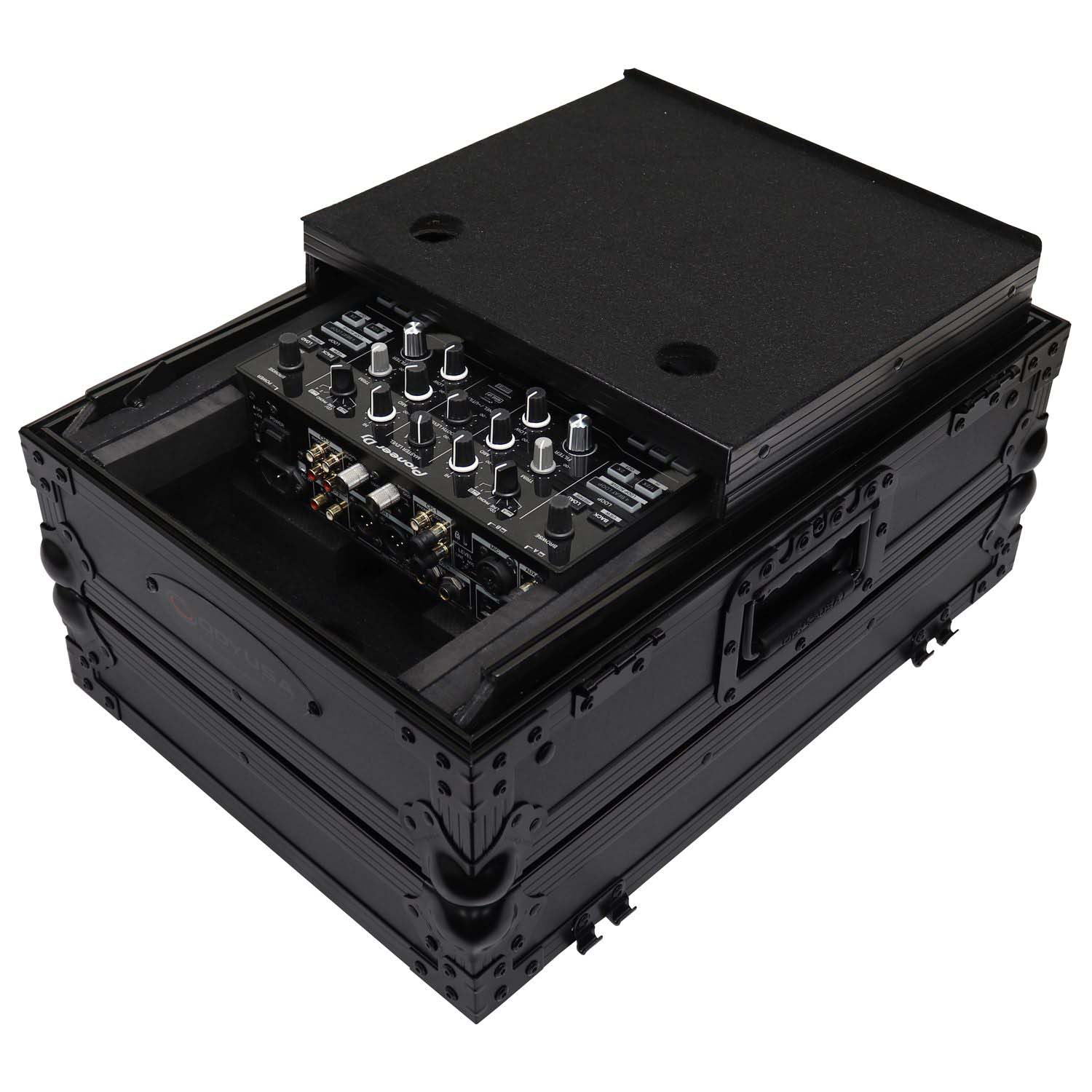 Open Box: Odyssey FZGS10MX1XDBL 10" Format DJ Mixer Case with Extra Deep Rear Compartment - Black - Hollywood DJ