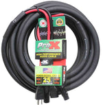 ProX XC-XLREC25 Power Cord and Audio Cable IEC Female to NEMA 15P & Balanced XLR-M to XLRF - 25 Feet - Hollywood DJ