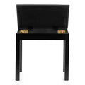 Gator Frameworks GFW-KEYBENCH-WDBKS Deluxe Wooden Keyboard and Piano Bench with Flip-Up Storage Compartment - Black - Hollywood DJ
