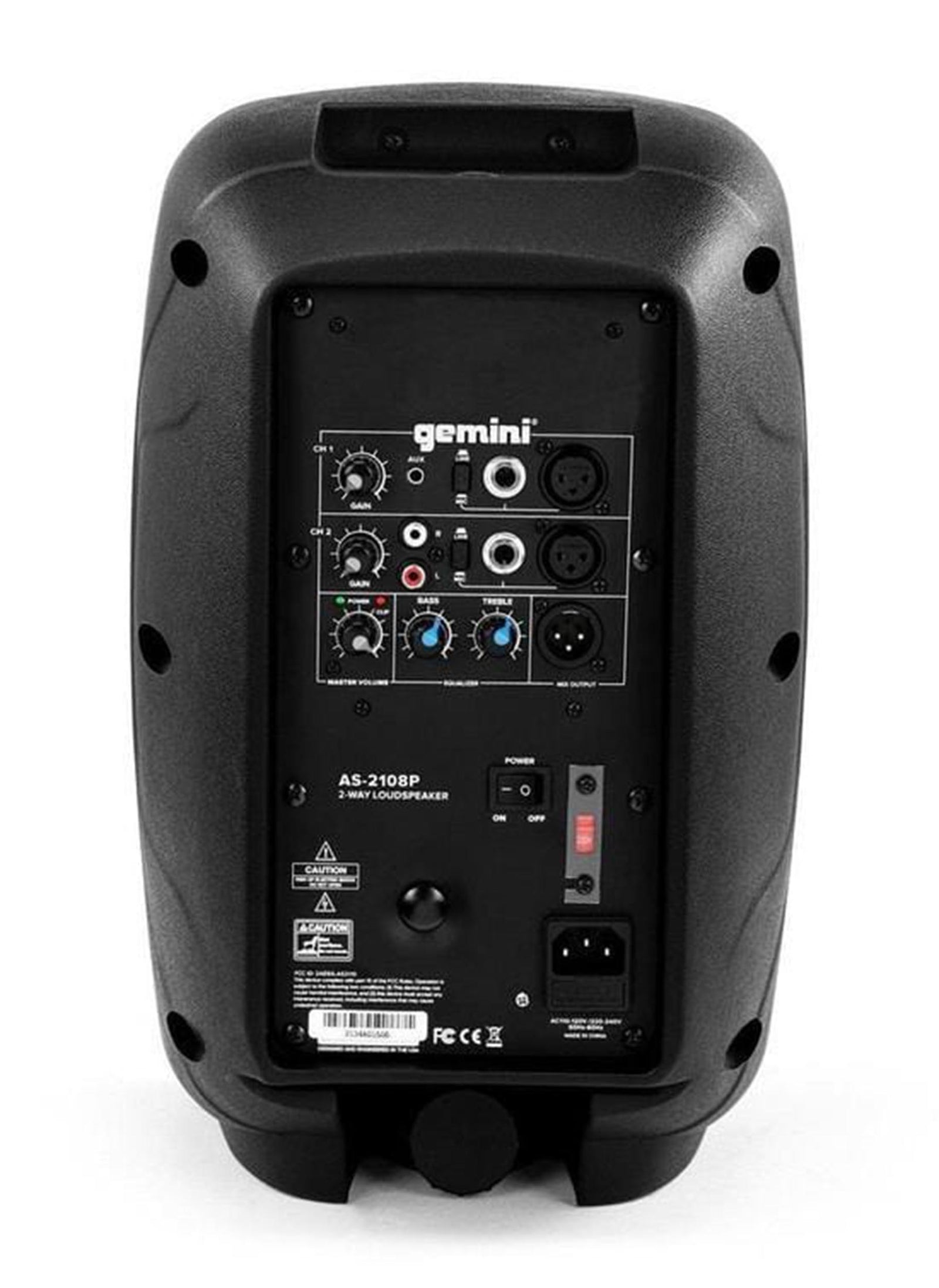 Gemini Sound AS-2108P, 500 Watt Active 8-Inch Loudspeaker - Hollywood DJ