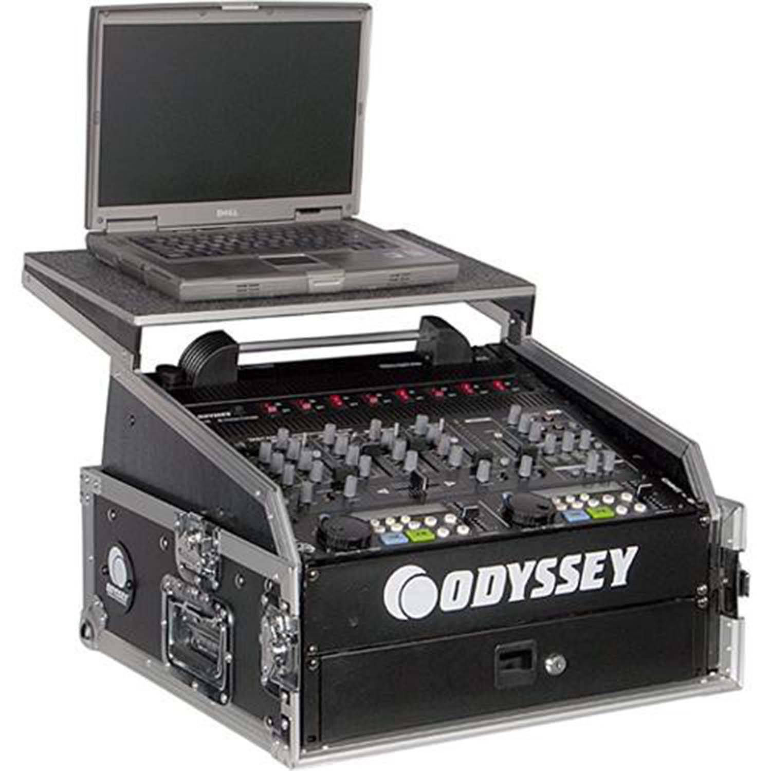 Odyssey FZGS1002 Flight Zone Glide Vertical Pro With Combo Rack - Hollywood DJ