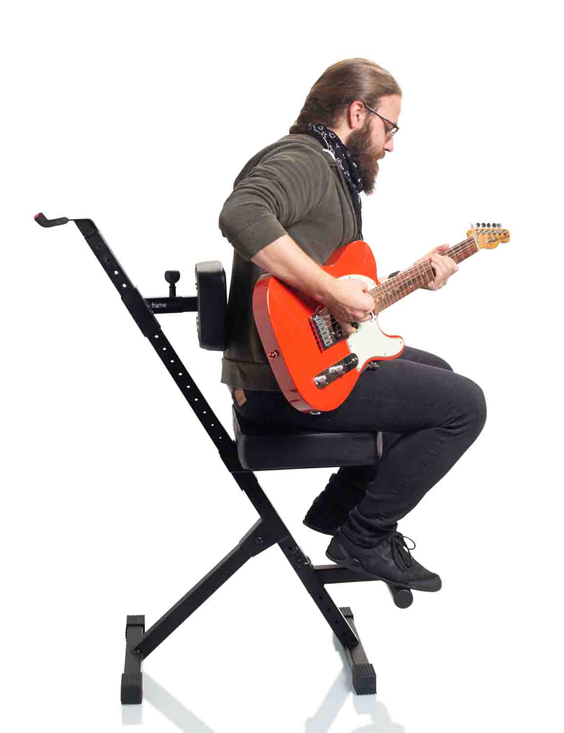 Gator Frameworks GFW-GTR-SEATDLX Deluxe Guitar Seat with Rear Guitar Hanger - Hollywood DJ