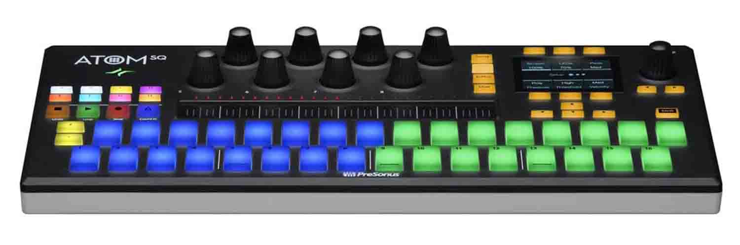 PreSonus ATOM SQ Hybrid MIDI Keyboard Pad Performance and Production Controller - Hollywood DJ