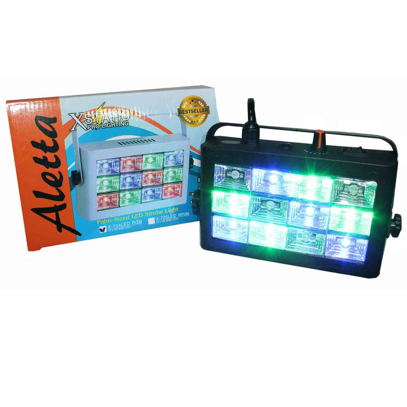 ProX X-724LED RGB Aletta LED Strobe Light Palm Sized - Hollywood DJ