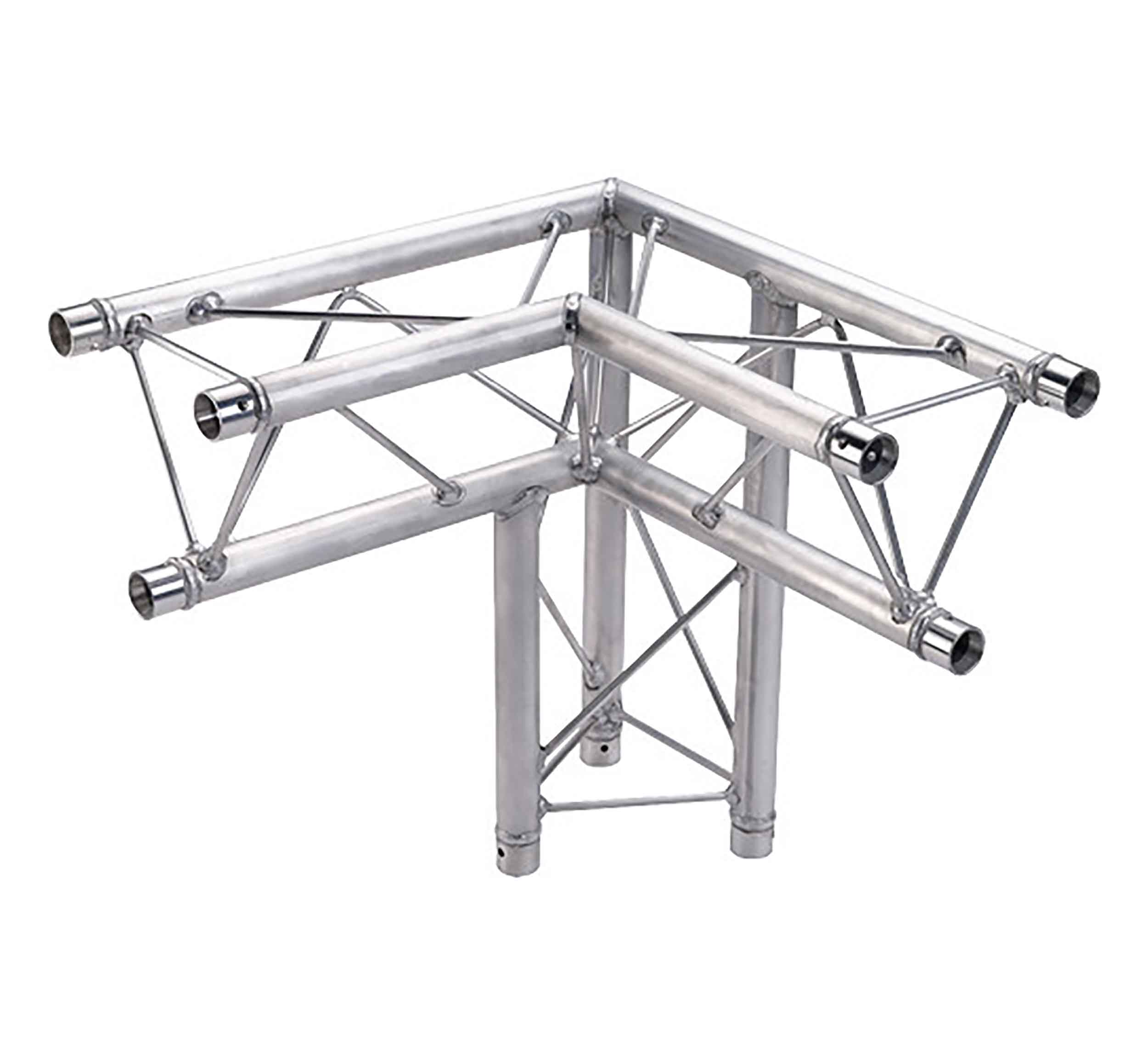 Global Truss TR-96117-33, Three Way 90 Degree Corner Apex Right for F23 Triangular Truss System - Hollywood DJ