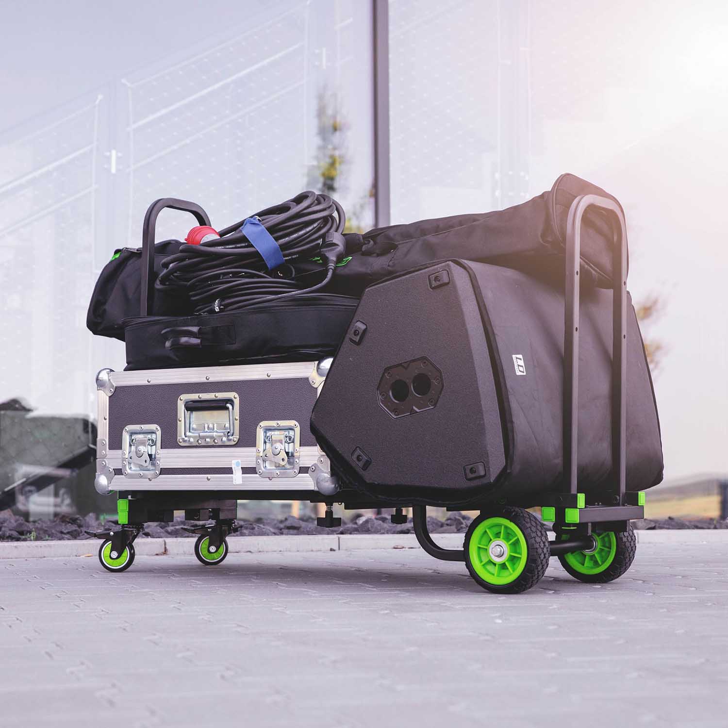 Gravity GCARTM01B Multifunctional Trolley DJ Cart  (Medium) - Hollywood DJ