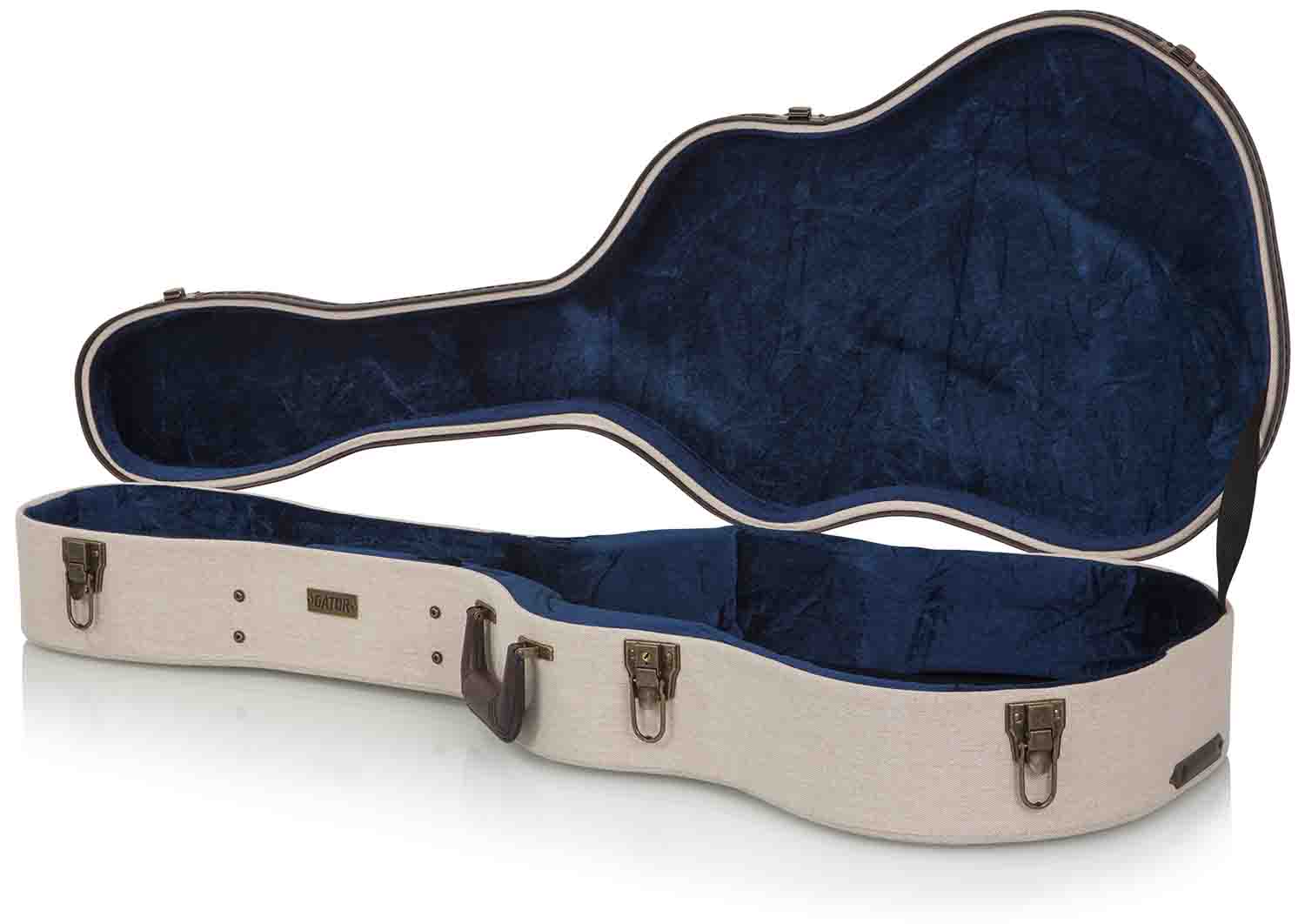 Gator Cases GW-JM RESO, Deluxe Wood Case for Resonator Guitars - Journeyman Burlap Exterior - Hollywood DJ