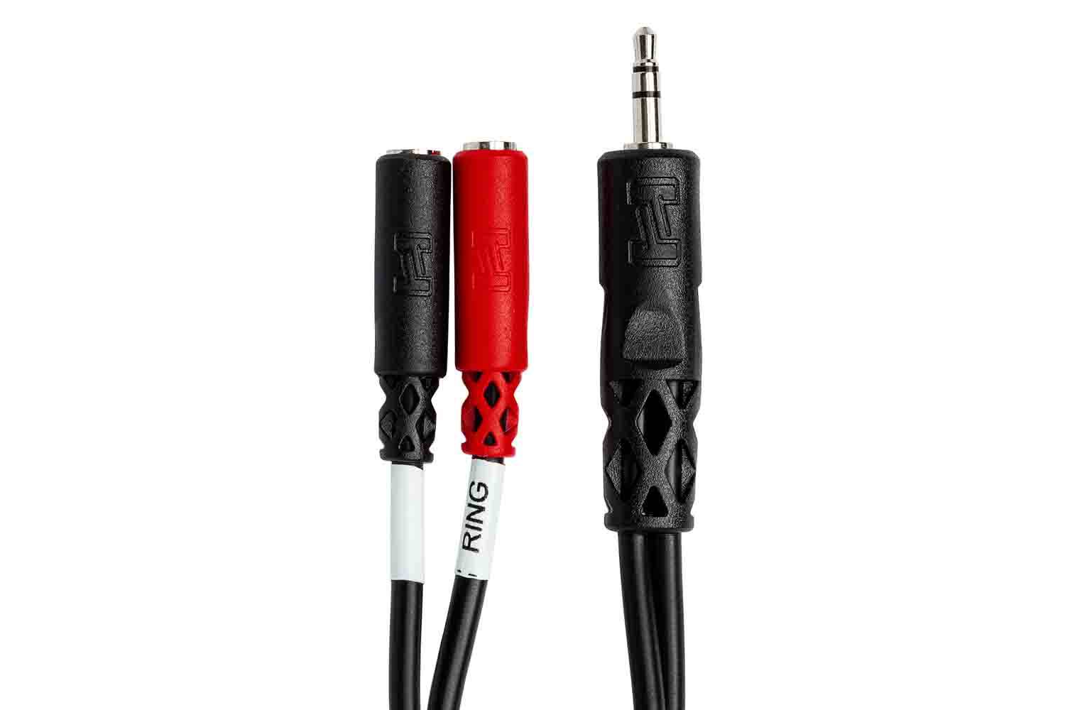 Hosa YMM-261 Stereo Breakout Cable, 3.5 mm TRS to Dual 3.5 mm - Hollywood DJ