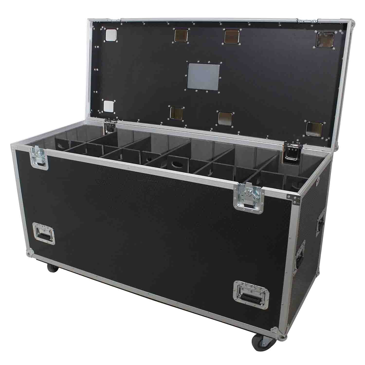ProX XS-UTL246036W Heavy-Duty Truck Pack Utility Flight Case W-Divider, Tray Kit and 4" Casters - 24"X60"X36" - Hollywood DJ
