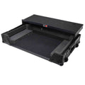 ProX XS-DDJREV7WLTBL DJ Flight Case for Pioneer DDJ-REV7 Digital Controller with Sliding Laptop Shelf and Wheels - Black Finish - Hollywood DJ