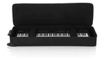 Gator Cases GK-88 SLIM Rigid EPS Foam Lightweight Case for 88 Note Keyboards with Wheels - Hollywood DJ