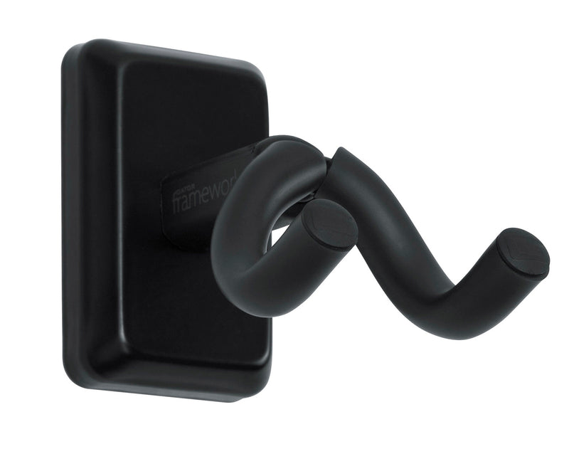 Gator Frameworks GFW-UKE-HNGRBLK Black Wall Mount Ukulele/Mandolin Hanger - Hollywood DJ