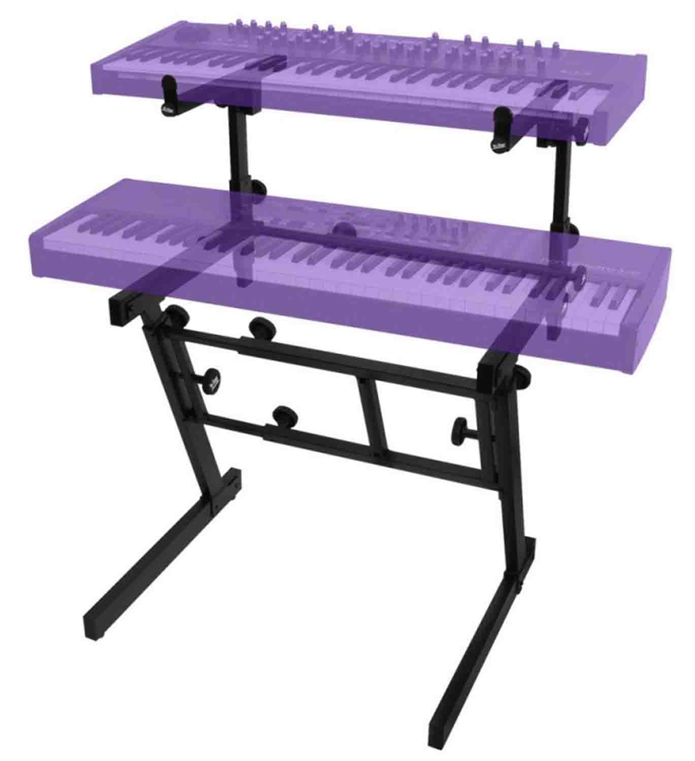 On Stage KS7365EJ Folding-Z Keyboard Stand with Second Tier - Hollywood DJ