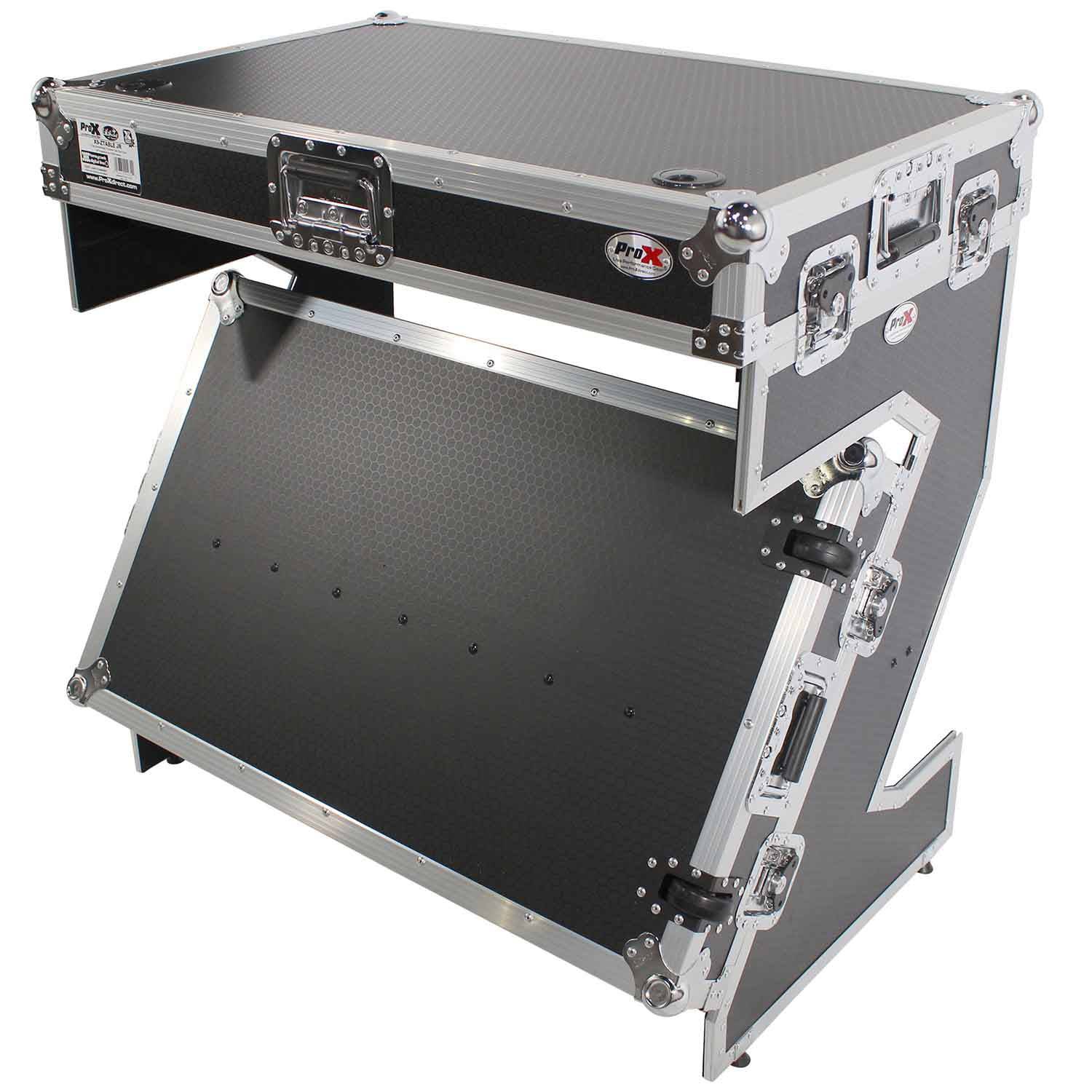 ProX XS-ZTABLE JR, Portable DJ Workstation & Flight Case Table With Wheels - Hollywood DJ