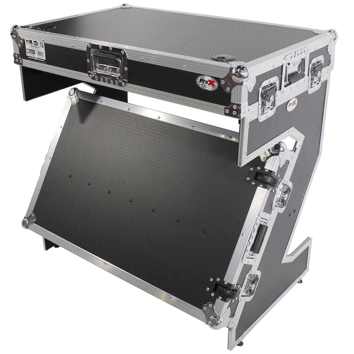 B-Stock: ProX XS-ZTABLE JR, Portable DJ Workstation & Flight Case Table With Wheels - Hollywood DJ