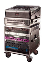 Gator Cases GRC-BASE-10, 10U ATA Molded PE Rack Base with Casters - Hollywood DJ