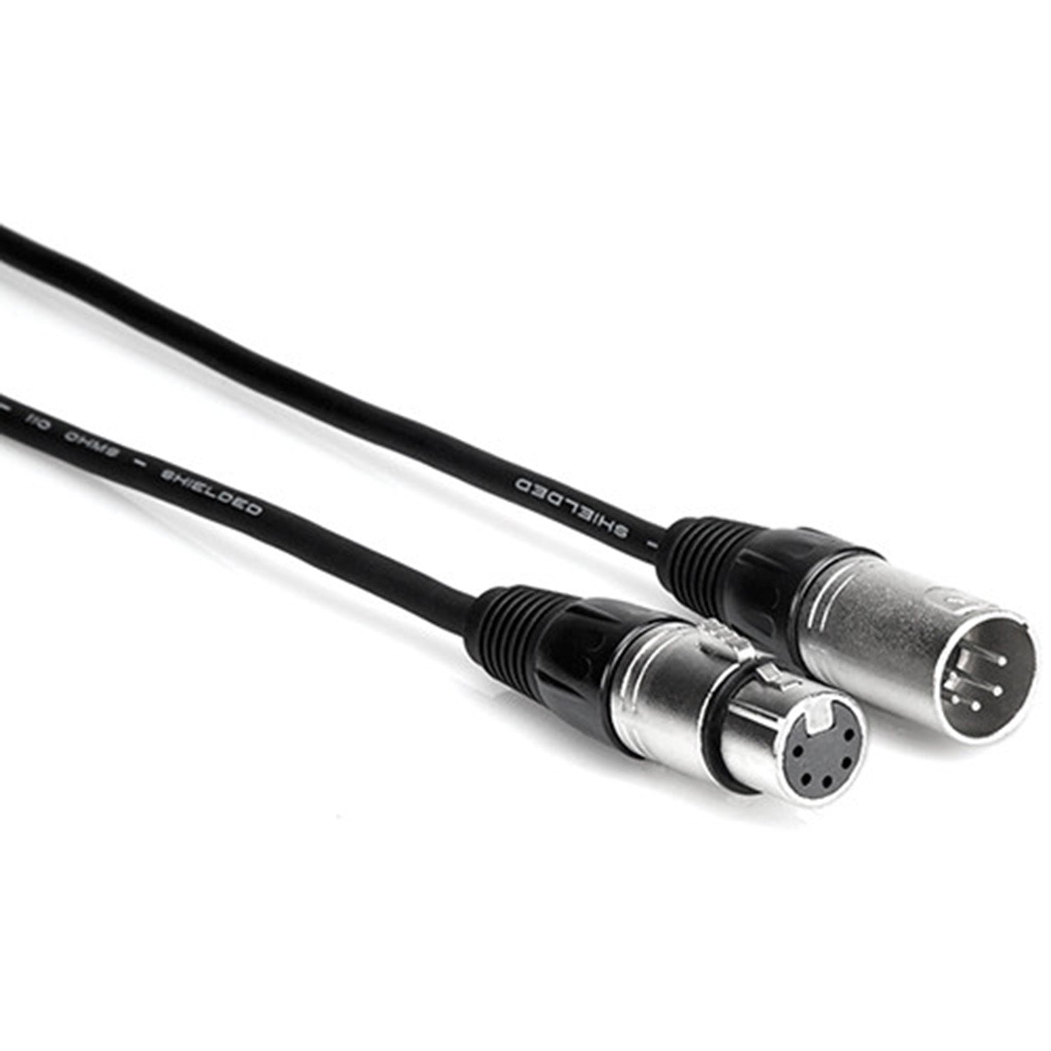 Hosa DMX 5-Pin XLR Male to 5-Pin XLR Female Extension Cable - 3' Hosa