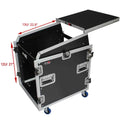 ProX T-12MRSS13ULT DJ Combo Flight Case for 13U Top Mixer-DJ 12U Rack With Laptop Shelf and Casters - Hollywood DJ