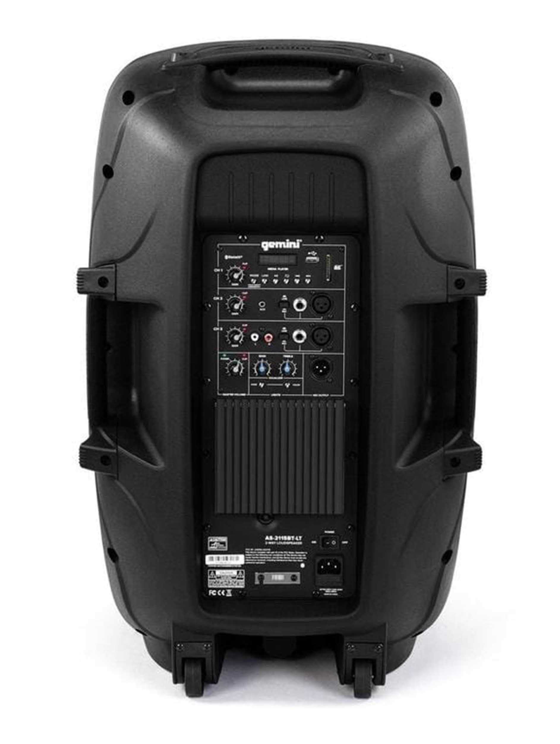 Gemini Sound AS-2115BT, 2000 Watt 15-Inch Active Multi-Led Bluetooth Loudspeaker - Hollywood DJ