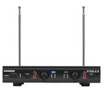 Samson SWS212HH-E, Stage 212 Frequency Agile Dual Channel Handheld VHF Wireless System - 173 to 198 MHz - Hollywood DJ
