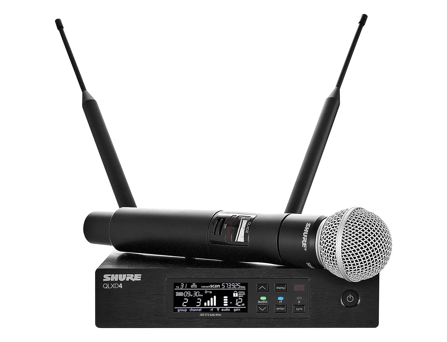 Shure QLXD24/SM58-G50 Digital Handheld Wireless Microphone Transmitter System - G50 (470-534 MHz) - Hollywood DJ