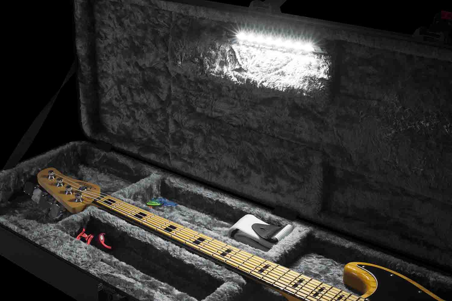 Gator Cases GTSA-GTRBASS-LED Guitar Case for Bass Guitars - LED Edition - Hollywood DJ