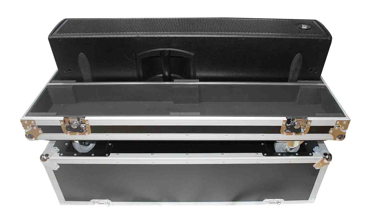 ProX X-RCF-NXL24A Flight Case for Two RCF NX L24-A Column Array Speakers with 4 Inch Casters - Hollywood DJ