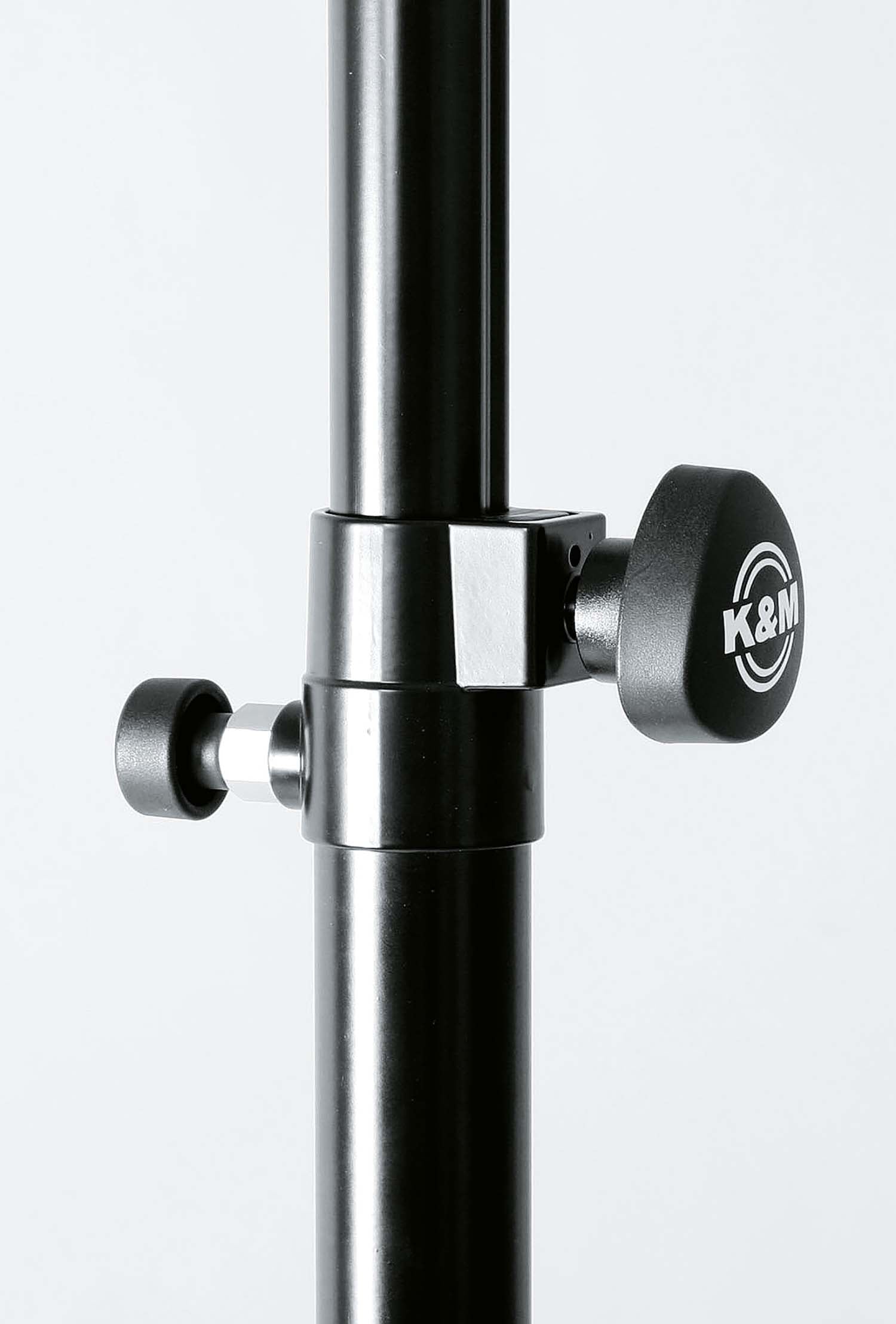K&M 21367 Adjustable Threaded Satellite Speaker Pole Rod - Black - Hollywood DJ