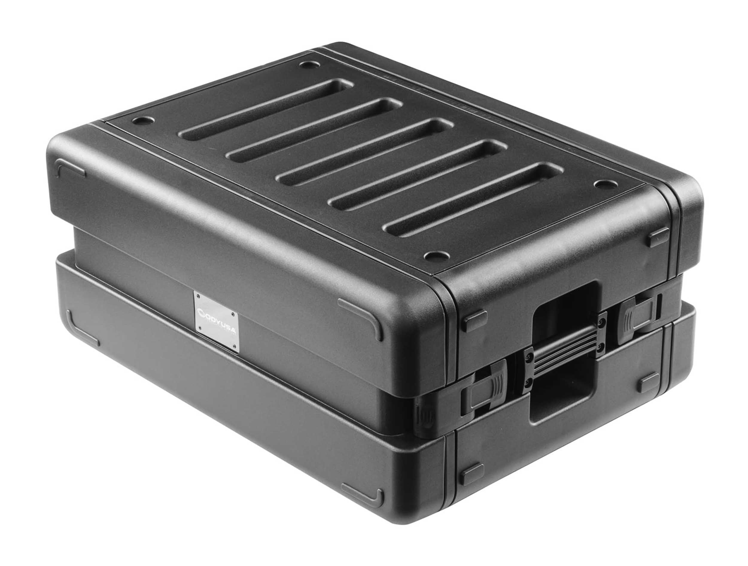 Odyssey VR4SMIC4ZP, Watertight 4U Rack Case with 4 Microphone Compartments Odyssey