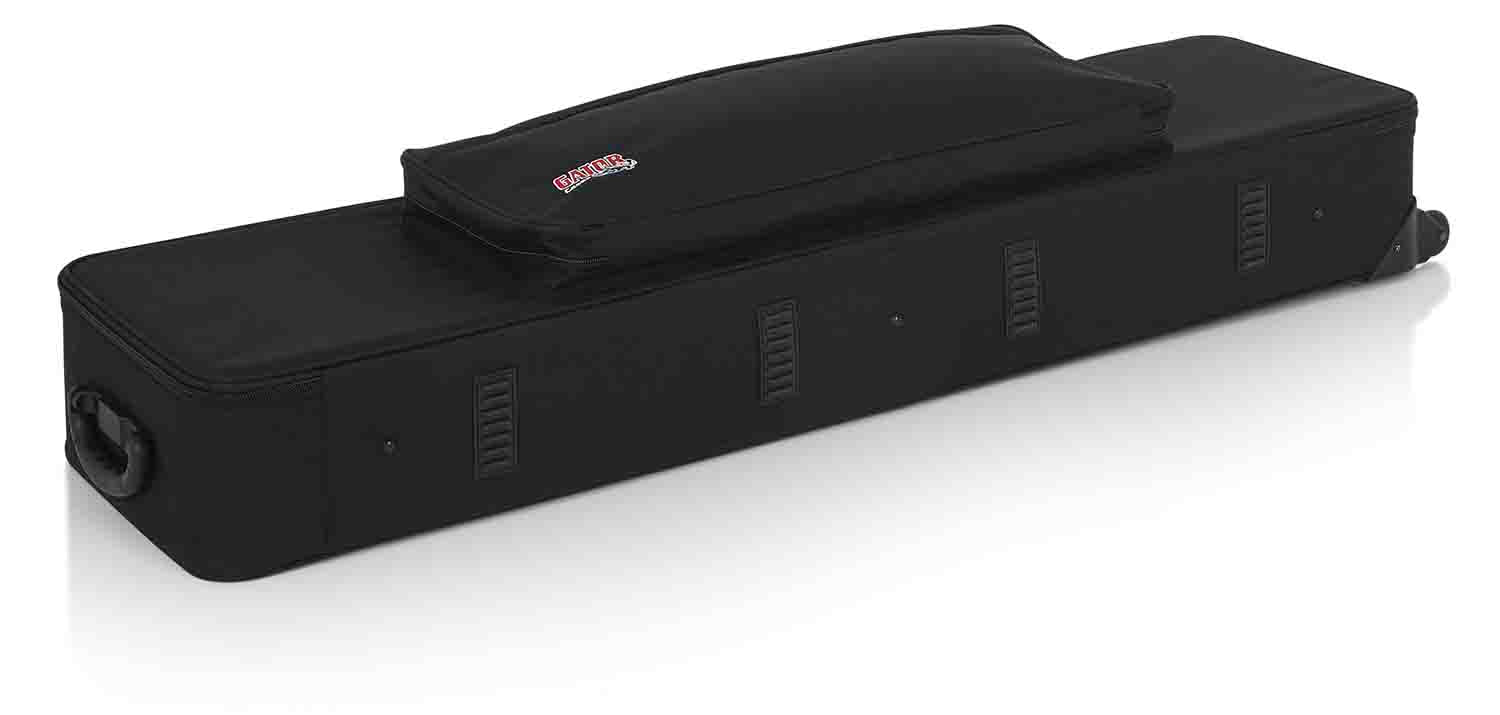 Gator Cases GK-76-SLIM Rigid EPS Foam Lightweight DJ Case for Slim 76 Note Keyboards with Wheels - Hollywood DJ