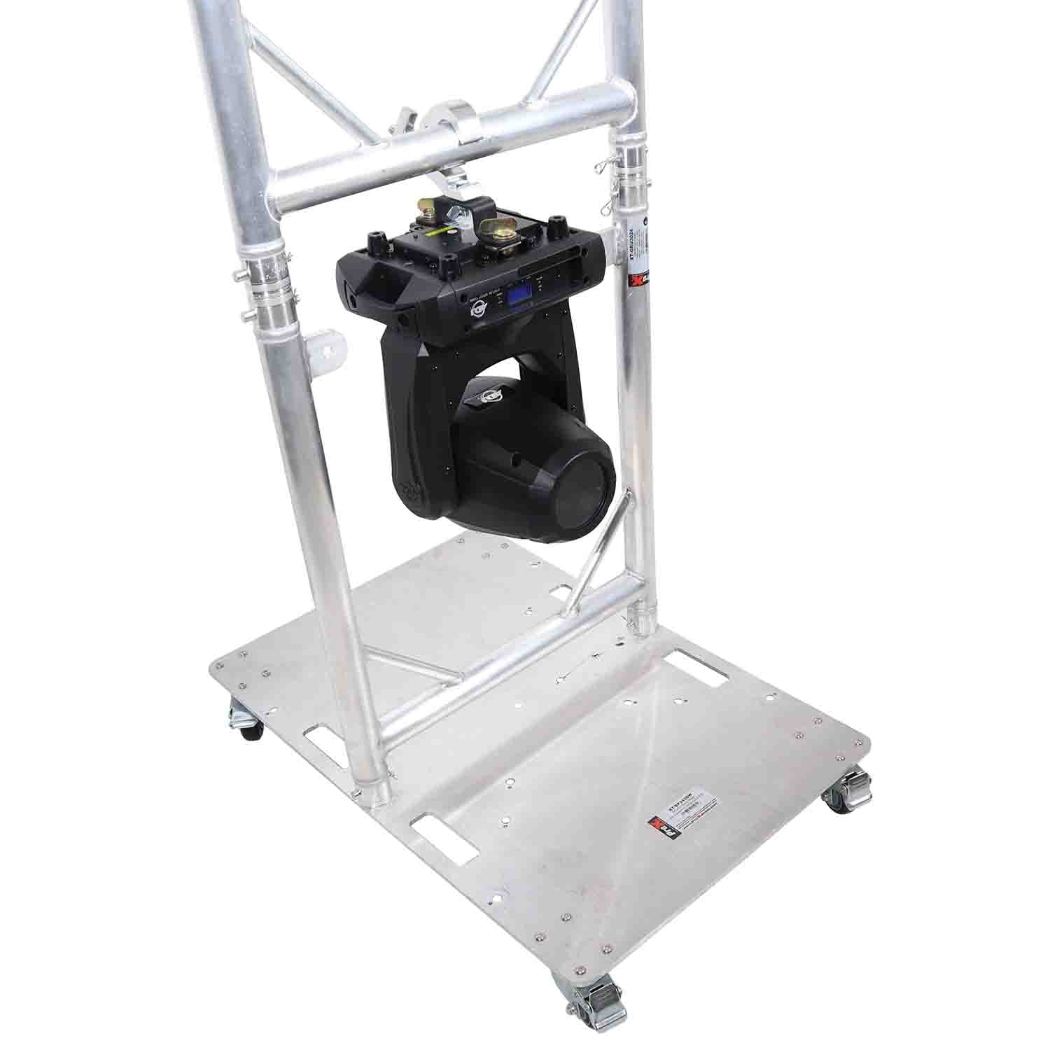 ProX XT-GRU-PKGX3, Truss Modular 3X Rapid U Grid Trio Package with Rolling Aluminum Baseplate - Hollywood DJ