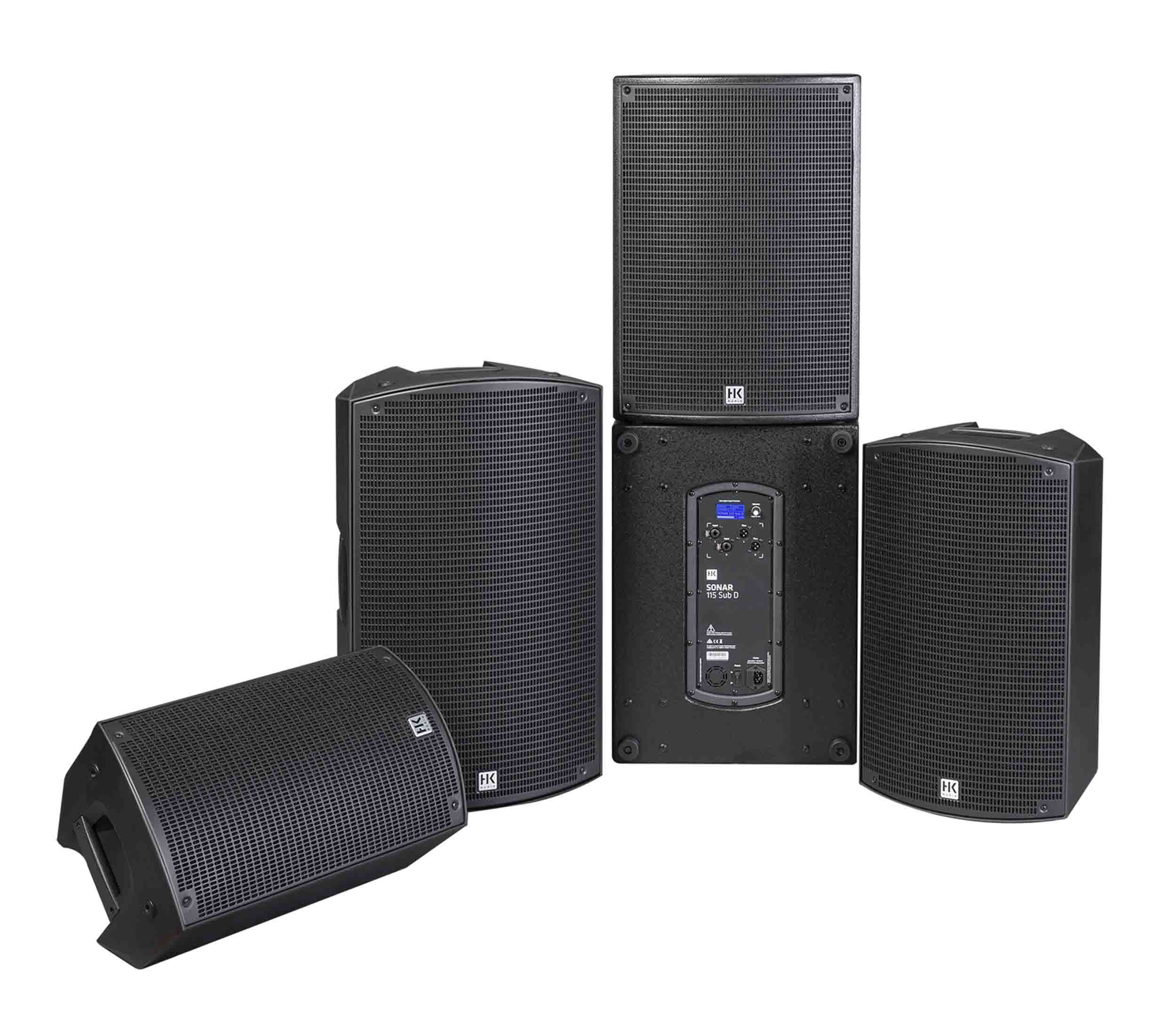 HK Audio SONAR115XI, 2-Way 1200W 15-Inch Active Powered Speaker - Hollywood DJ