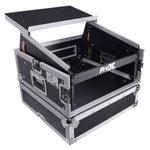 ProX T-4MR-LT--MK2, 4U Rack x 10U Top Mixer DJ Combo Flight Case with Laptop Shelf - Hollywood DJ
