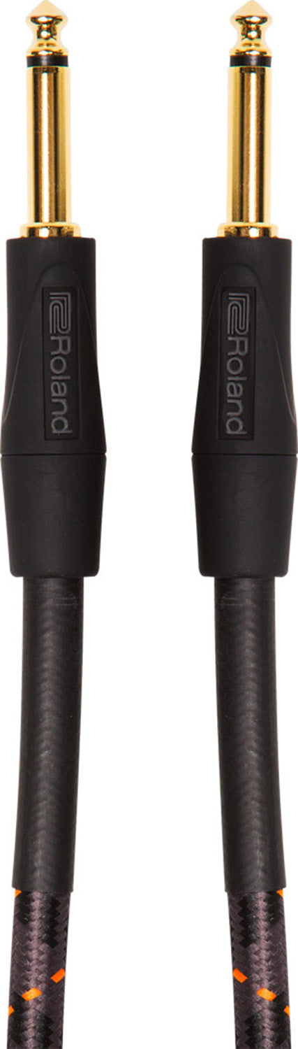 Roland RIC-G10, Gold Series 1/4" Plug to 1/4" Plug Instrument Cable (10') - Hollywood DJ