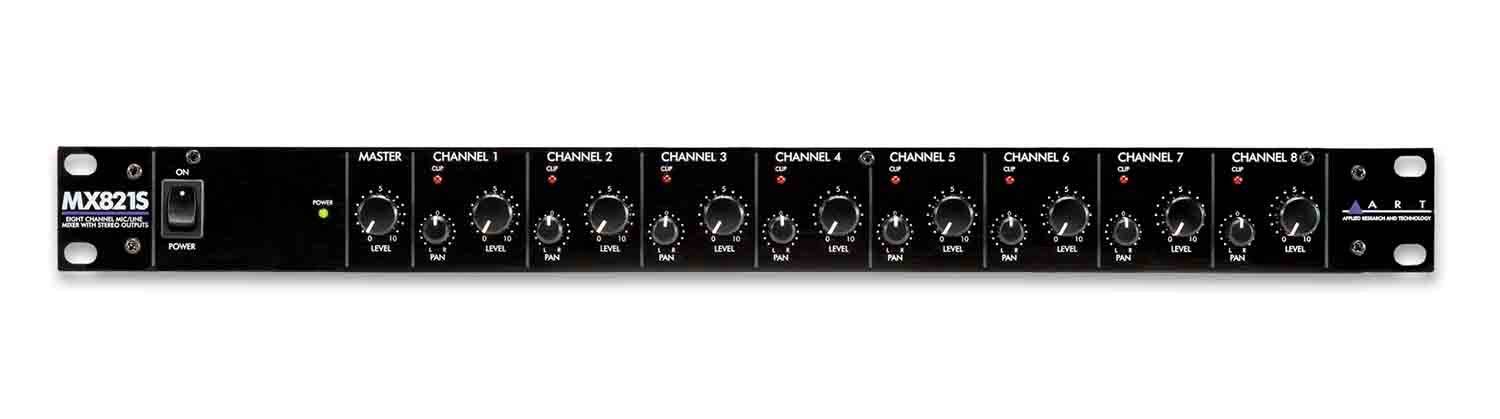 Art MX821S 8-Channel Mic/Line Mixer with Stereo Outputs - Hollywood DJ