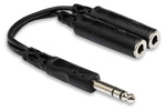 Hosa YPP-118 Y Cable, 1/4 in TRS to Dual 1/4 in TRSF - Hollywood DJ