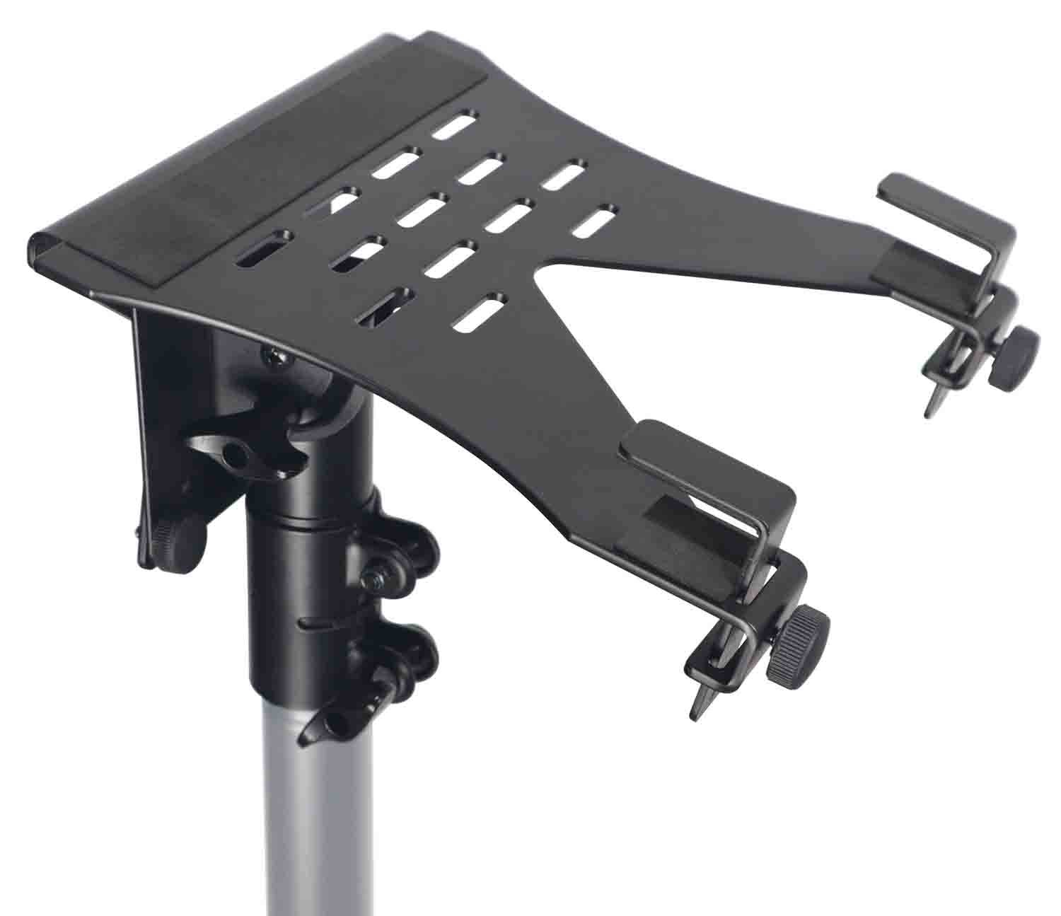ProX X-LTF01BK Laptop Shelf Fits on Speaker Stand & Monitor VESA Arm Mount - Black - Hollywood DJ