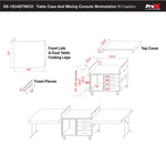 ProX XS-12U4DTWCO Dual-Table Case and Mixing Console Workstation with Casters - Hollywood DJ