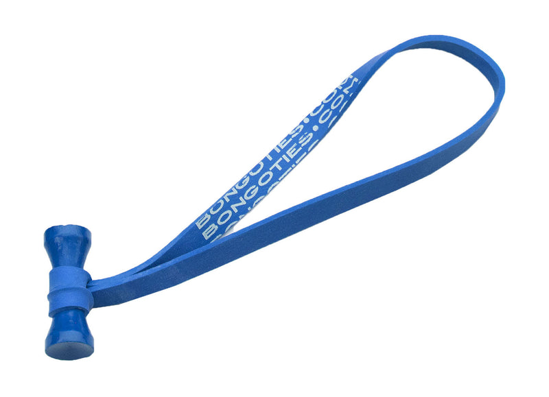 Bongo Ties A5-01-B,10-Pack 5-Inch Elastic Cable Ties - Blue - Hollywood DJ