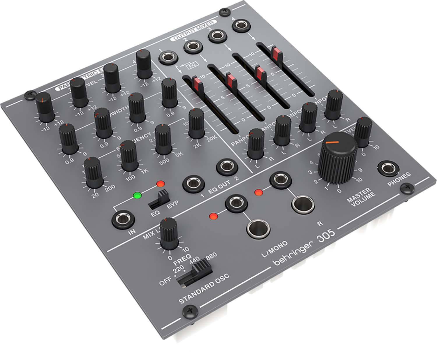 Behringer 305 EQ/MIXER/OUTPUT, Legendary Analog Parametric EQ, Mixer and Output Module For Eurorack - Hollywood DJ