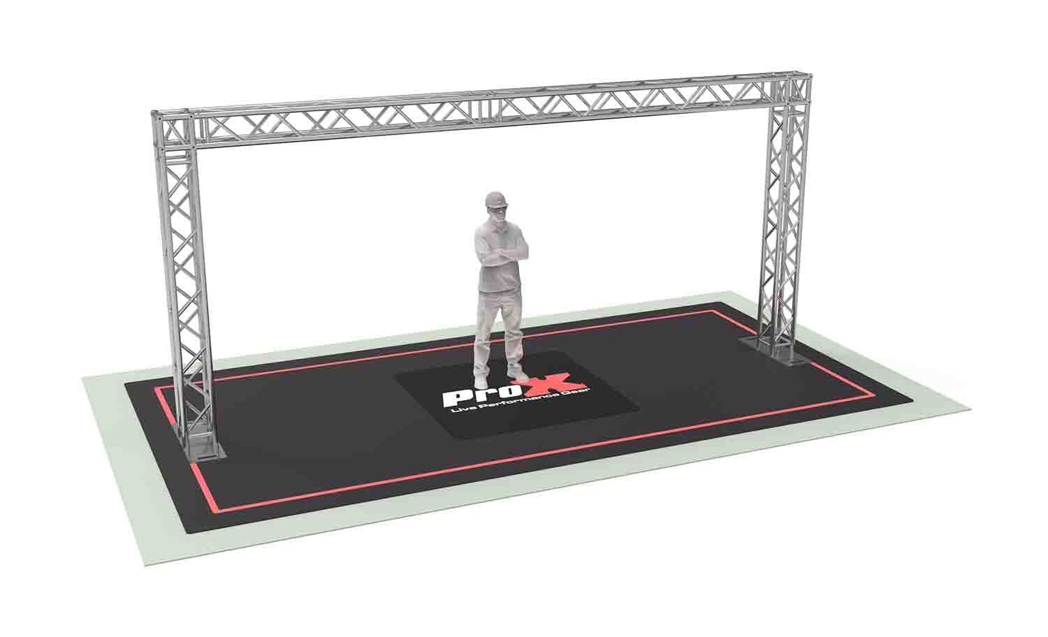 ProX XTP-20X09 Goal Post Design - Actual Size: 19.75 ft W X 9.20ft H - 2mm Heavy Duty Truss - Hollywood DJ