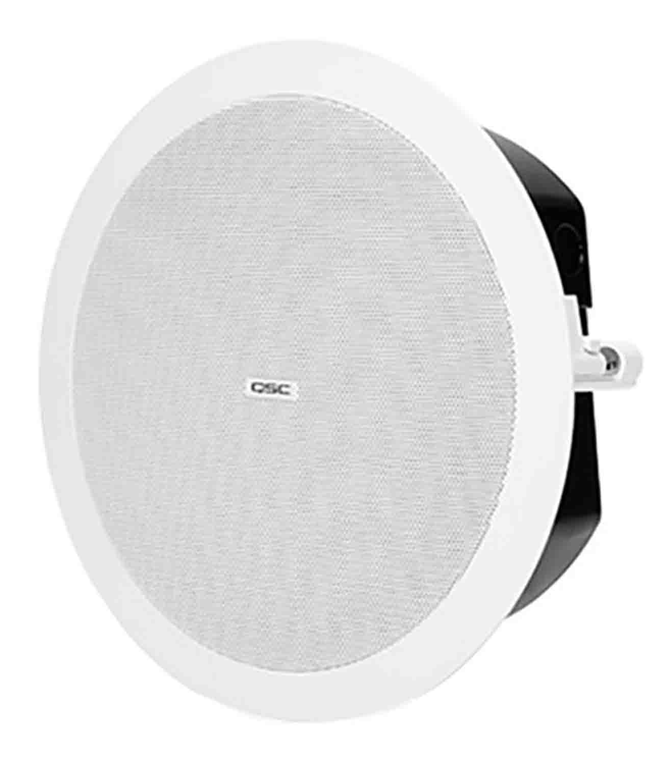 QSC AD-C4T-LP 4.5-Inch 2-Way, Low-Profile Ceiling Loudspeaker - White - Hollywood DJ