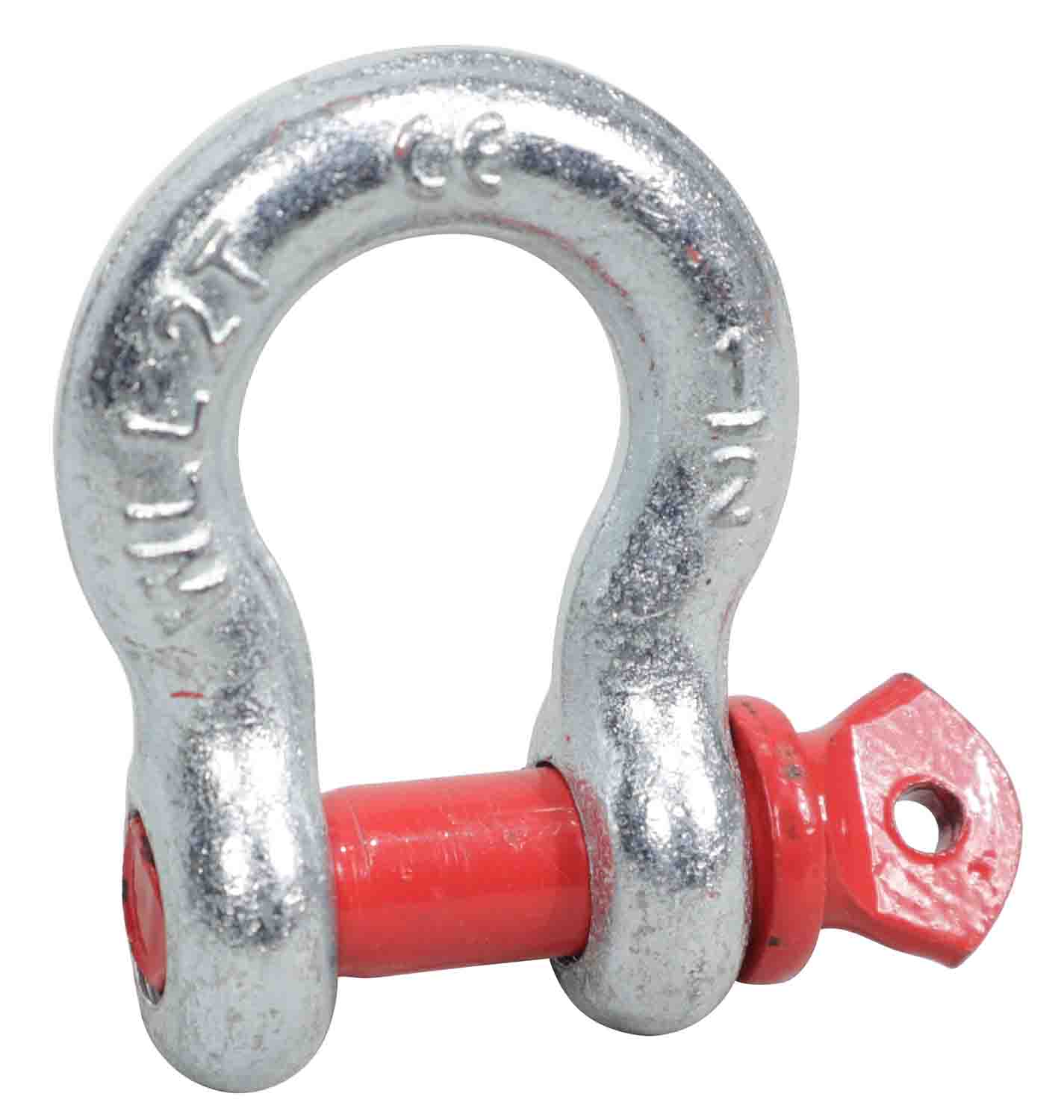 PROX XT-USHACKLE050, 2 Ton 1/2" Galvanized Screw Pin Anchor U Shackle - Hollywood DJ