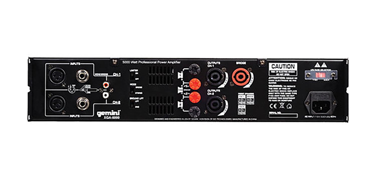 Gemini Sound XGA-5000, Professional Power Amplifier - Hollywood DJ